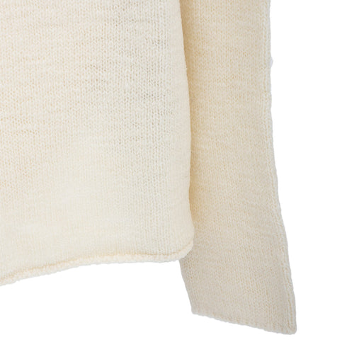 Amomento One Button Collar Knit Ecru AMFWM04KN Degli Uberti